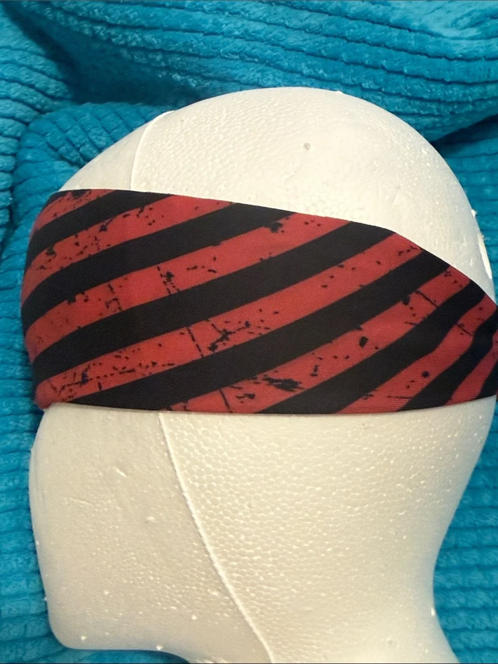 Red and Black Striped Headband - 'Run? I Thought You Said Rum' 3